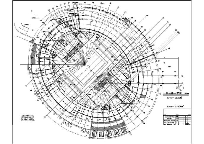 徐州师范大学建筑方案设计体育馆给排水设计图_图1