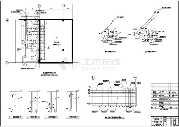 徐州师范大学建筑方案设计游泳馆给排水图-图二