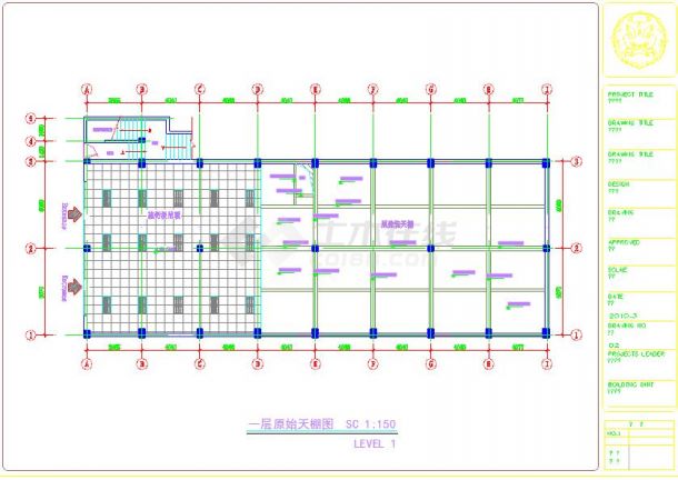 大型超市室内装修设计CAD布置图-图二