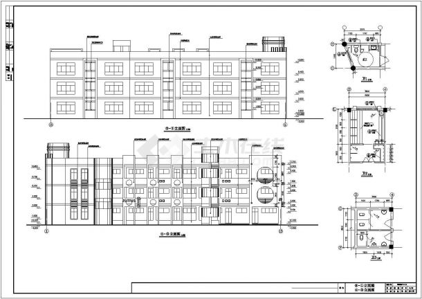 某三层框架结构幼儿园建筑设计施工图-图一