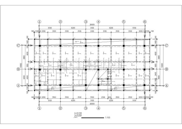 某地某框架结构宿舍楼建筑设计图（全套）-图二