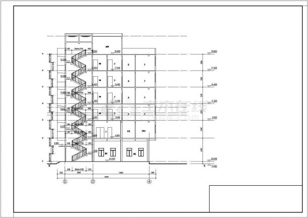 某地七层框架结构民居建筑方案设计图-图二