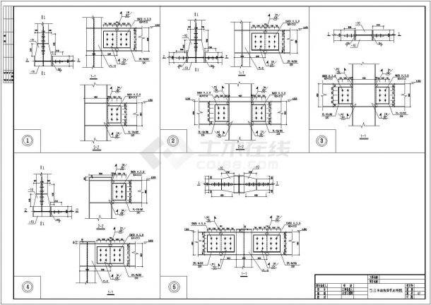 某地区钢框架结构售楼部结构设计施工图纸-图一