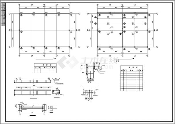 九江某酸站十六效设备二层钢结构厂房图纸-图二