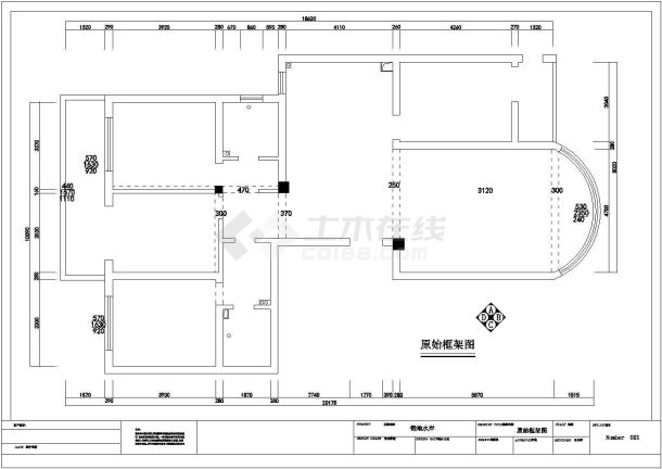 别墅结构系统设计方案及施工全套CAD图纸-图一