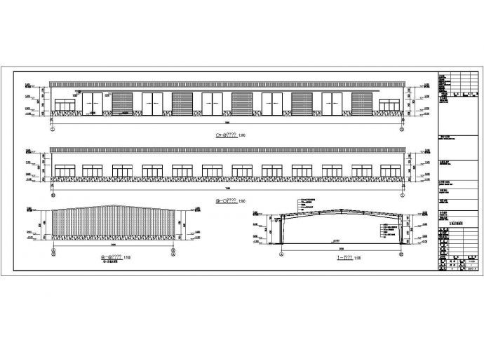 某地24米单跨单层轻型门式钢架厂房施工图_图1