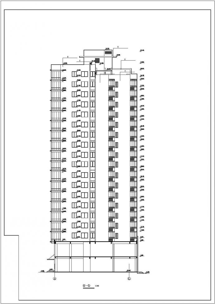某地区高层公寓纯剪力墙结构施工cad图_图1