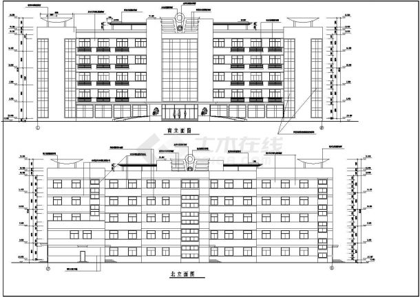 五层框架结构综合办公楼建筑设计方案图-图一