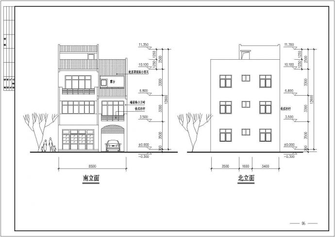 【广东】某新农村三层住宅建筑设计方案图_图1