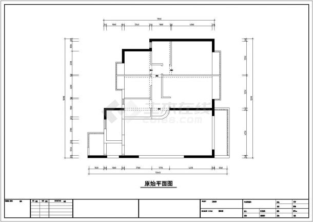 四室二厅施工及设计方案全套CAD平面图-图一