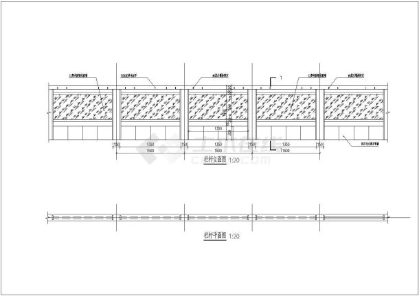 某地景观桥全套建筑结构设备施工图-图一