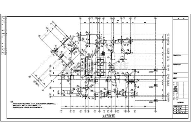 某地33层剪力墙结构办公楼结构设计施工图-图一