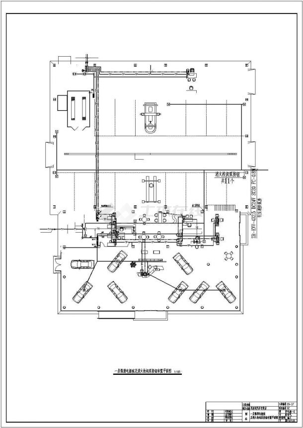 某局部二层沃尔沃4S店电气设计施工图-图二