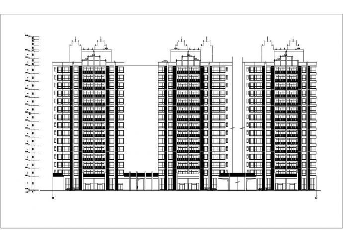 广州十五层剪力墙结构住宅楼建筑设计方案图_图1
