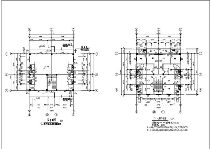 标准农民房建筑的完整CAD施工图_图1