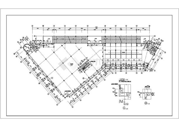 某新铺位小商品市场建筑设计施工方案图-图二
