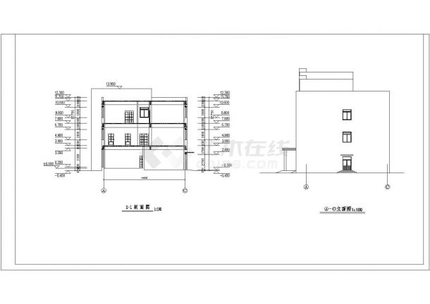 某地完整的厂房办公楼方案CAD设计施工图-图二