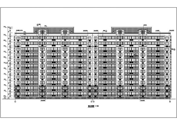 燕郊十一层剪力墙结构住宅建筑设计施工图-图二