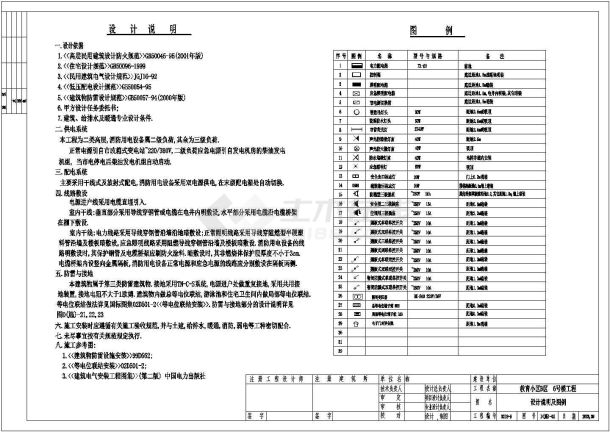 高层住宅全套电气设计施工CAD图-图一