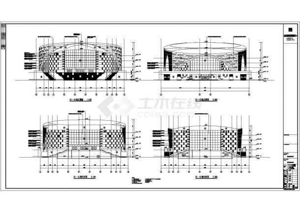 都江堰5层混合结构体育馆建筑方案图-图二