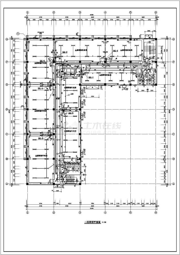 某单位一栋5层办公+库房电气设计施工图-图二