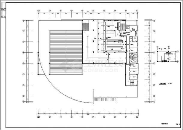 中学大食堂全套具体电气设计施工CAD图-图一