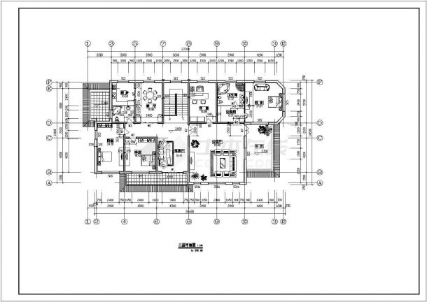 某地2层砖混结构私人住宅别墅建筑施工图-图二