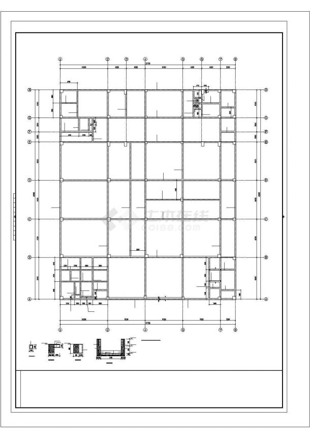 某框架结构商住楼建筑结构图（全套）-图二