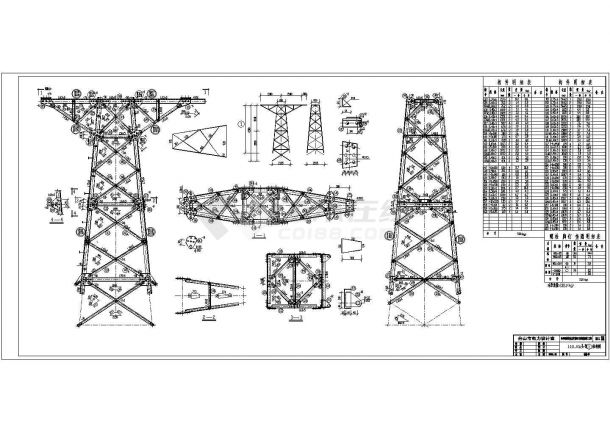 广东省35kV铁塔典设JG1全套结构施工图-图一