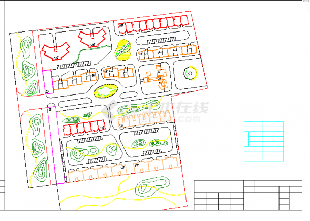 某地小区规划建筑方案图（共2张）-图二