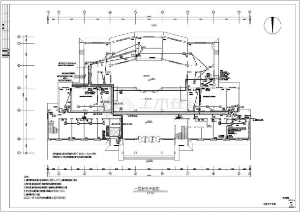 某综合楼医院电气设计CAD施工图-图一