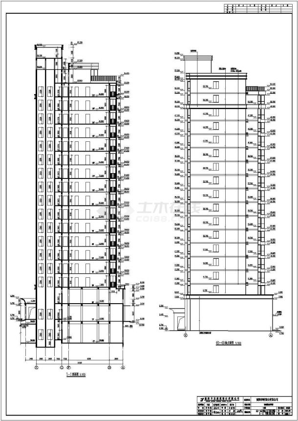 南阳十八层框架结构住宅楼建筑设计方案图-图一