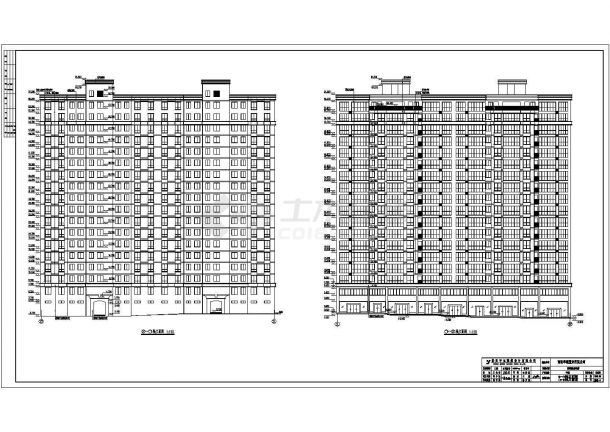 南阳十八层框架结构住宅楼建筑设计方案图-图二
