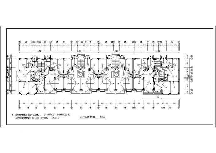 某地12层住宅电气CAD设计施工图_图1