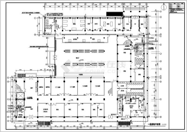 某地大型医院综合楼电气CAD设计图-图二