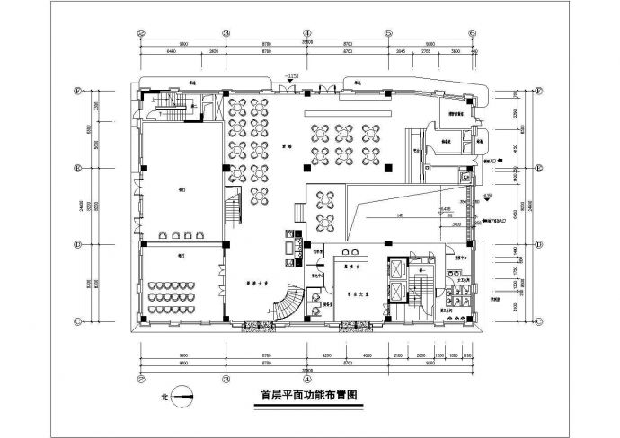广州某酒店建筑施工和设计CAD平面图_图1