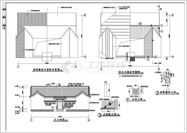 某地区准提庵建筑CAD设计施工图纸-图二