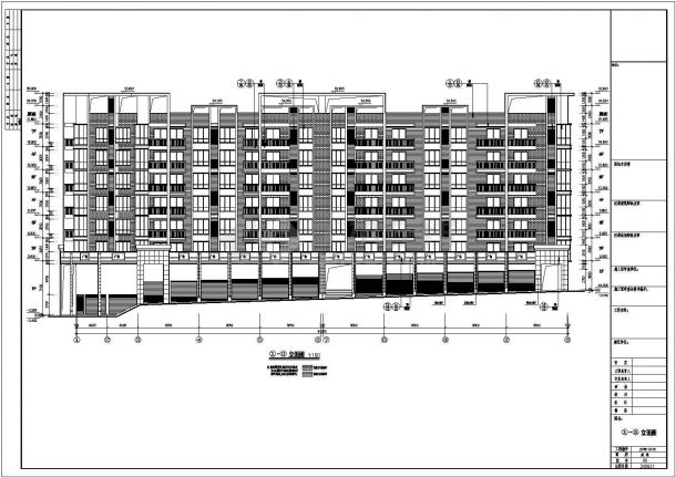 福建省某地七层框架结构住宅建筑设计施工图纸-图一