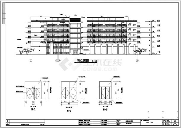 某医院六层框架结构病房楼建筑设计施工图-图二