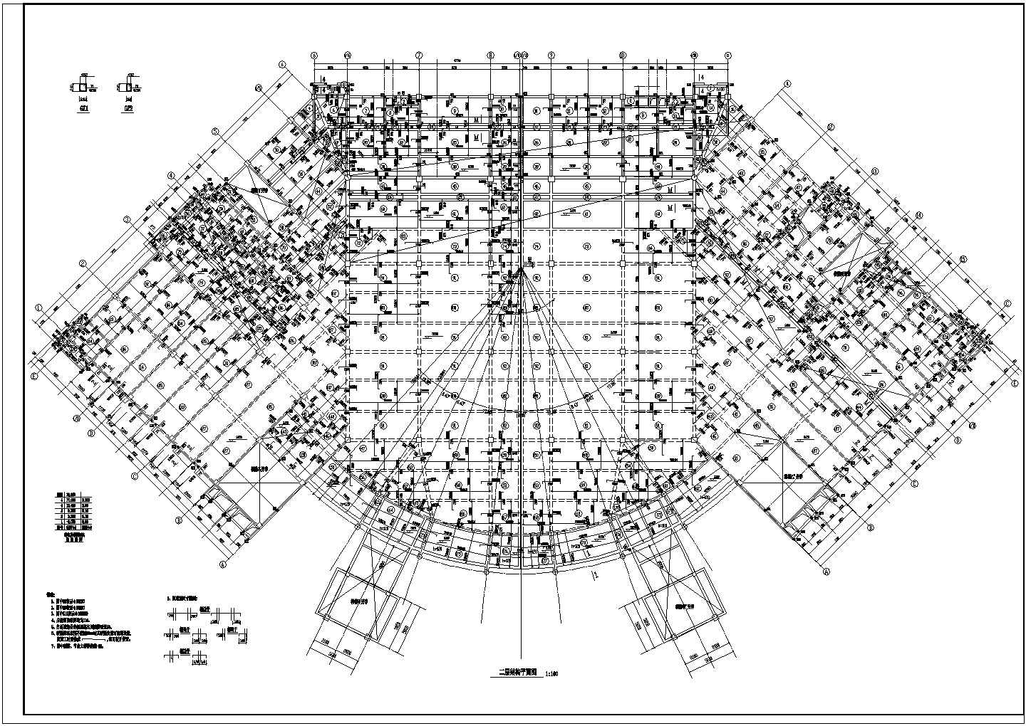 框架结构学校食堂建筑结构图纸（共24张）