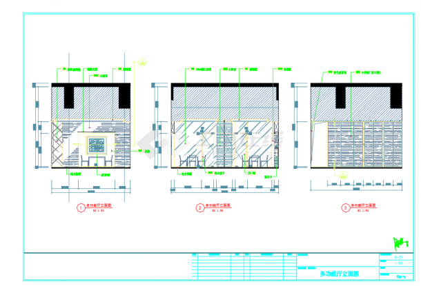 某地1600平米住宅会所室内装修设计施工CAD图-图一