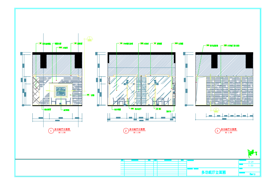 某地1600平米住宅会所室内装修设计施工CAD图