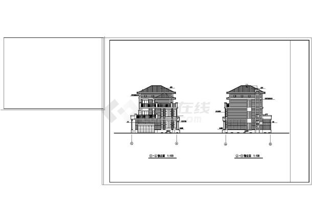 比较受欢迎的大型高档别墅建筑施工图-图一