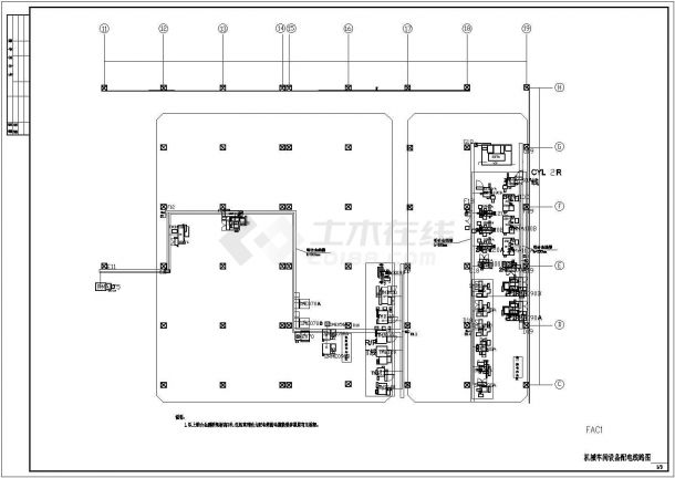 某地区大型机械车间1600KVA配电电气施工图纸-图二