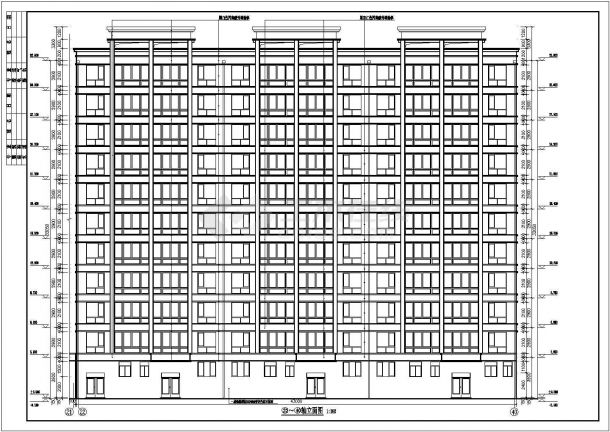 某地11层框架结构经济适用房建筑设计扩初图-图二
