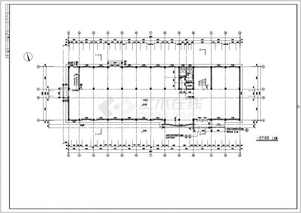 某社区两层框架结构综合楼建筑设计方案图-图二