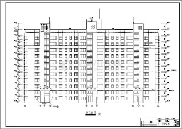 青岛市浮新小区A区一期工程的CAD施工设计图纸-图二