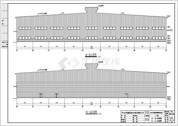 某20T吊车轻钢厂房结构施工图（包含建筑设计）-图二