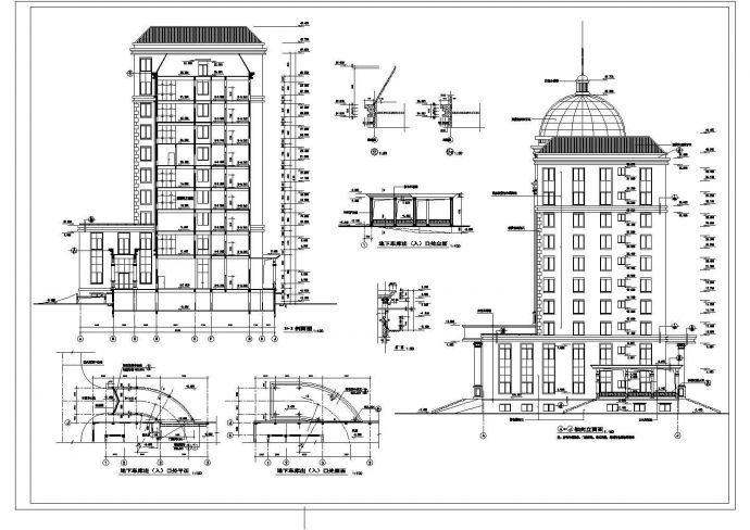 某地10层办公楼建筑方案设计图纸_图1