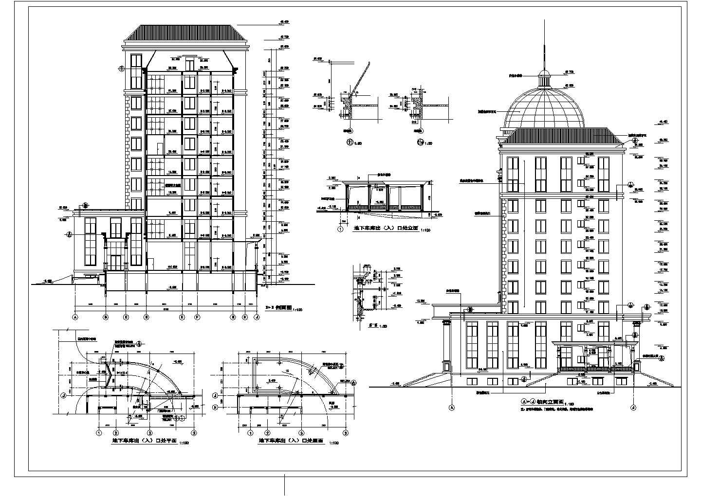 某地10层办公楼建筑方案设计图纸